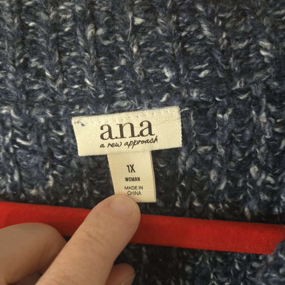 Blue V-Neck Sweater - Picture 2 of 8
